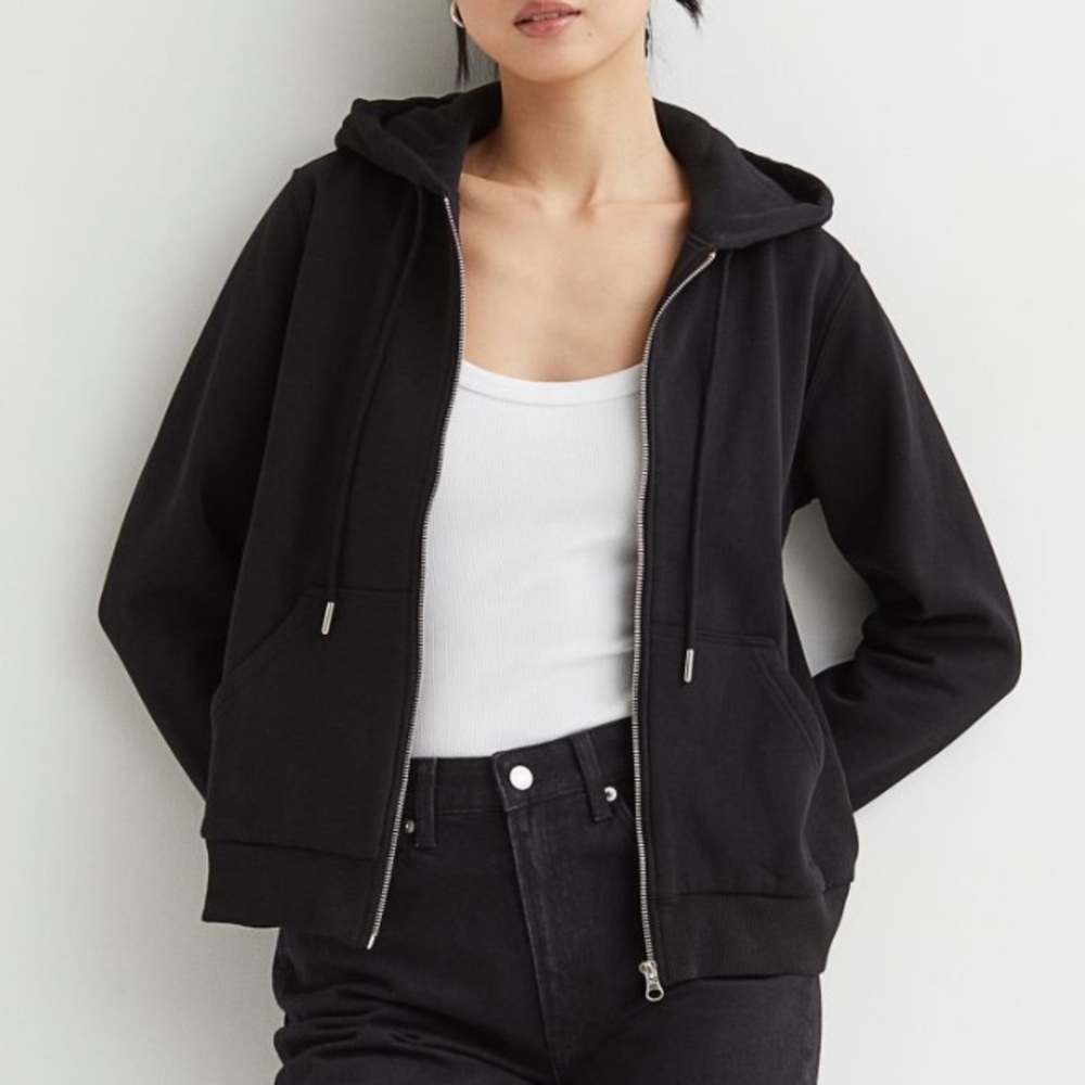 Black zip up hoodie